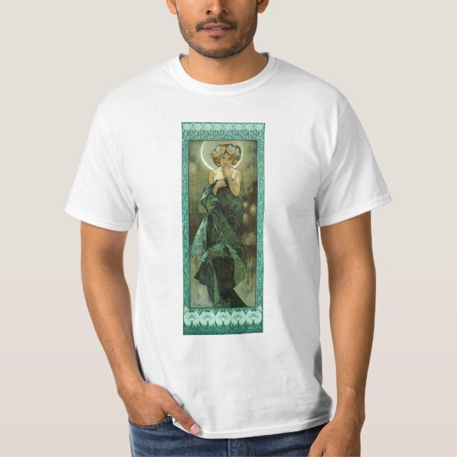 Camiseta Alphonse Mucha Clair De Lune T-shirt (Frente)