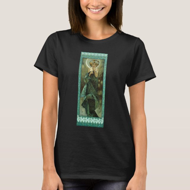 Camiseta Alphonse Mucha Clair De Lune T-shirt (Frente)