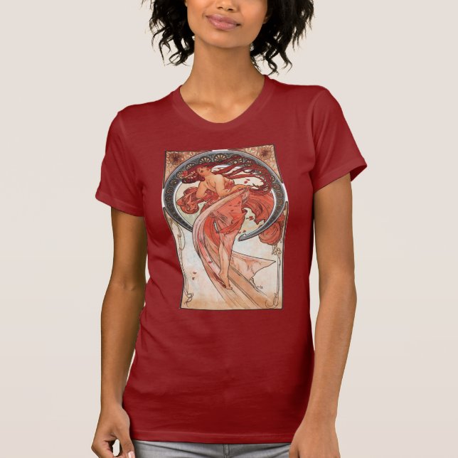 Camiseta Alphonse Mucha Dance 1898 Art Nouveau Vintage (Frente)