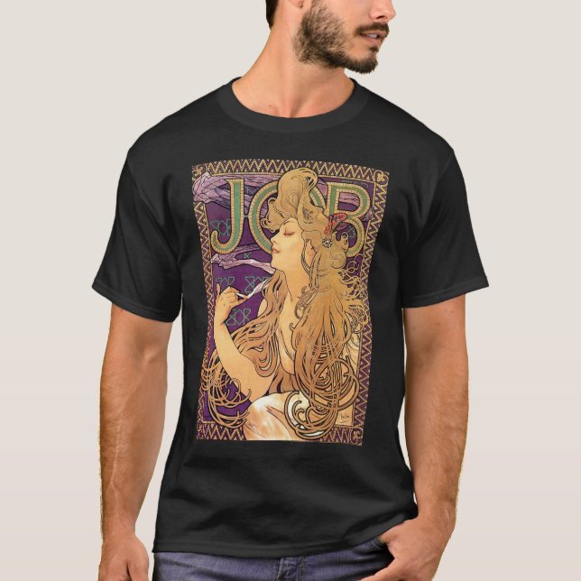 Camiseta Alphonse Mucha , JOB (Frente)