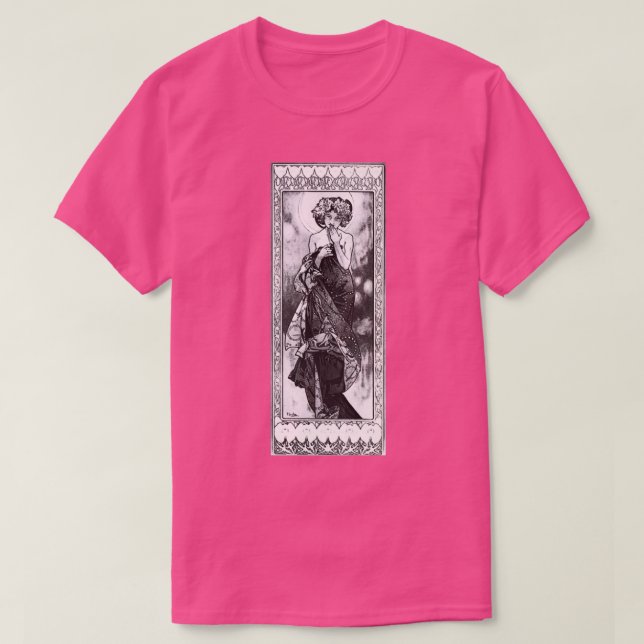 Camiseta Alphonse Mucha La Lune (Frente do Design)
