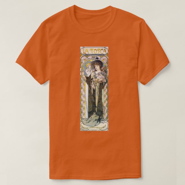 Camiseta Alphonse Mucha La Tosca 2 (Frente do Design)
