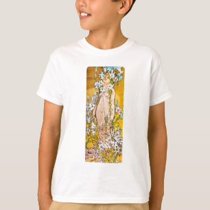 Camiseta Alphonse Mucha - Lily - Fronteira Branca