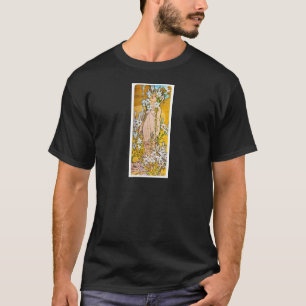 Camiseta Alphonse Mucha - Lily - Fronteira Branca