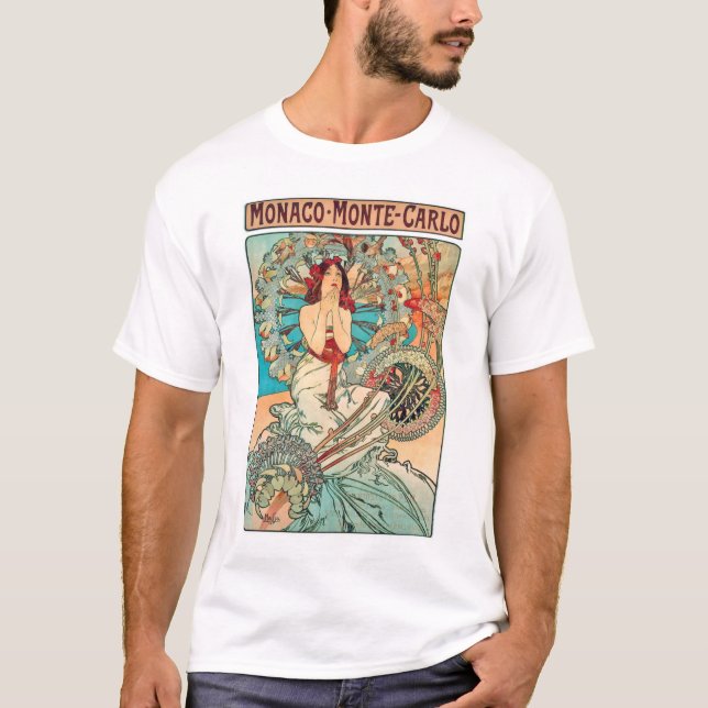 Camiseta Alphonse Mucha Monaco, Monte - Carlo, 1897 (Frente)