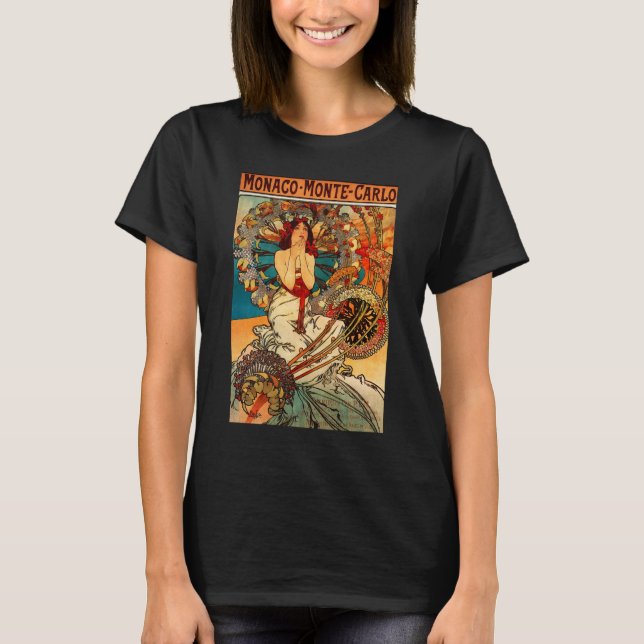 Camiseta Alphonse Mucha Monaco Monte - t-shirt de Carlo (Frente)