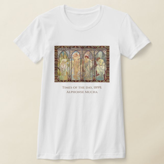 Camiseta Alphonse Mucha - Os tempos do dia (Postura )