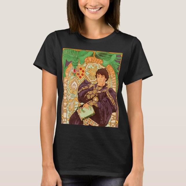 Camiseta Alphonse Mucha Prince e Dragon (Frente)