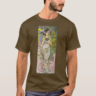 Camiseta Alphonse Mucha Rosa