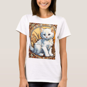 Camiseta Alphonse Mucha Style Cat