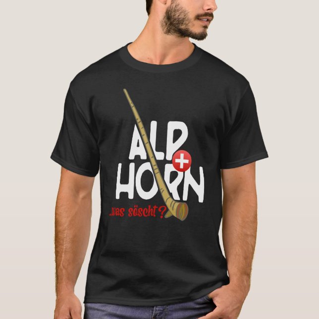 Camiseta Alphorn Suiça What Meias (Frente)