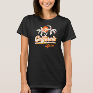 Camiseta Alpina Califórnia 70s Retro Sun Palm Trees Men Wom
