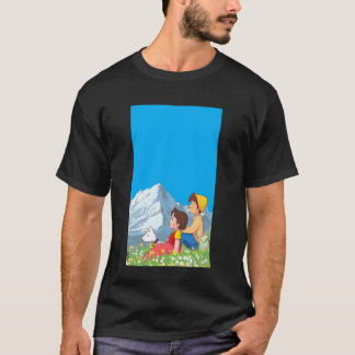 Camiseta Alpine Girl and Peter Japanese 80s Retro Anime Man