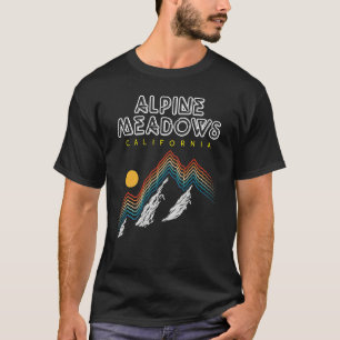 Camiseta Alpine Meadows, Califórnia - Estação de Esqui dos