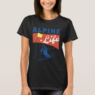Camiseta Alpino Life - Gráfico De Esqui Retroativo Para O E