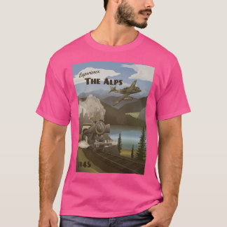 Camiseta Alps 1945 - Mountain Vista Poster de viagens