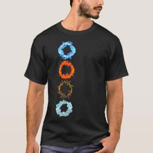 Camiseta Alquimia Antiga de Águas Fogo da Terra-Ar de Quatr