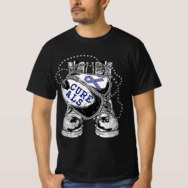 Camiseta ALS Awareness for Military Veteran  (Frente)