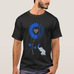 Camiseta ALS Consciência Elefante de girassol Fita de borbo