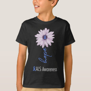 Camiseta Als Consciência Mês Azul Fita de Girassol Als Warr