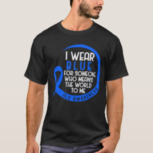 Camiseta ALS Eu Visto Azul Para Alguém Que Quer Dizer Que
