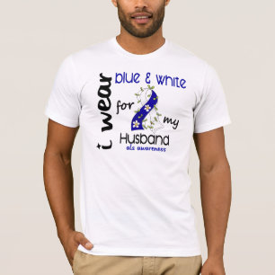 Camiseta ALS eu visto o azul e o branco para meu marido 43