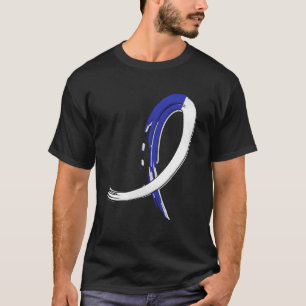 Camiseta Als T-Shirt Blue E White Grafite Awarness Ribb