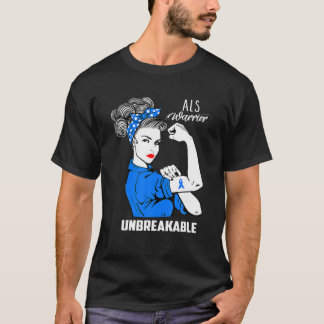 Camiseta ALS Warrior Unbreakable ALS Awareness Gift