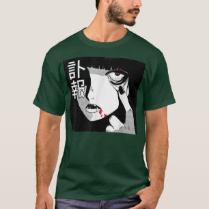 Camiseta Alt Aesthetic  Manga  Anime Vampire Girl  Japanese