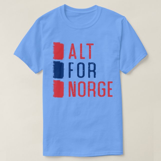 Camiseta Alt para Norge Norueguês Motto (Frente do Design)