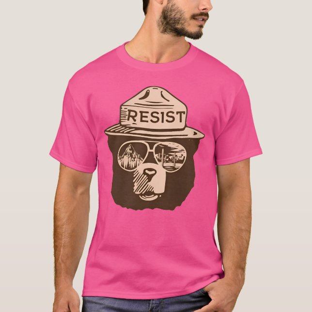 Camiseta Alt Serviço Nacional de Parques Resistir Proteger  (Frente)