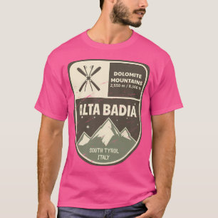 Camiseta Alta Badia Dolomite Montanhas Itália