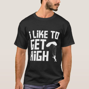 Camiseta Alta de Paraquedismo Design Engraçado Ama