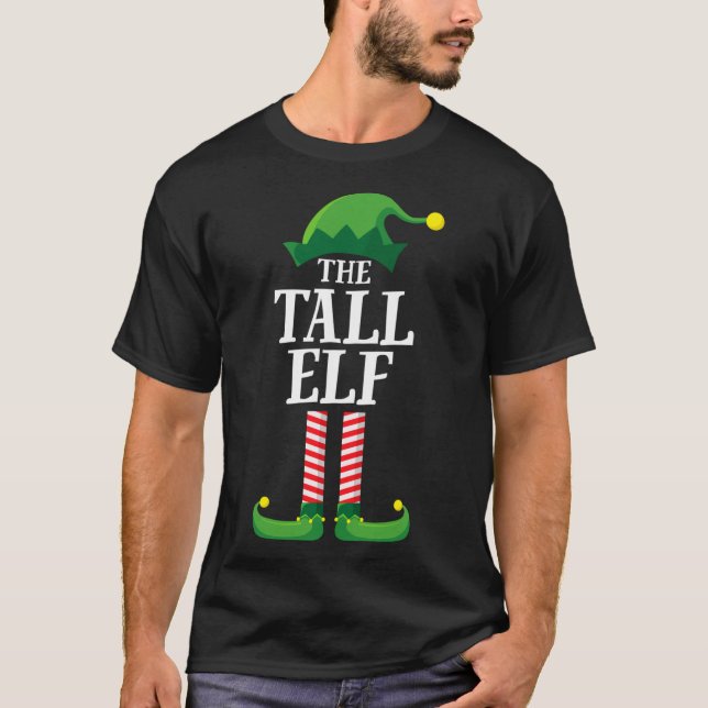 Camiseta Alta Família de Elfos Correspondentes para a Festa (Frente)
