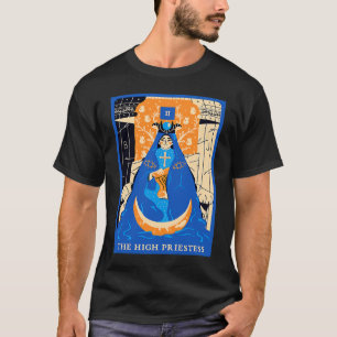 Camiseta Alta Sacerdotisa Carta Tarot Ocultista Sacerdotisa