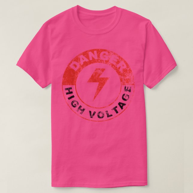 CAMISETA ALTA TENSÃO DE PERIGO (Frente do Design)