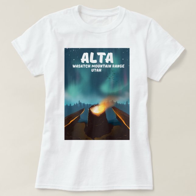 Camiseta Alta Wasatch Mountain Range Utah (Frente do Design)