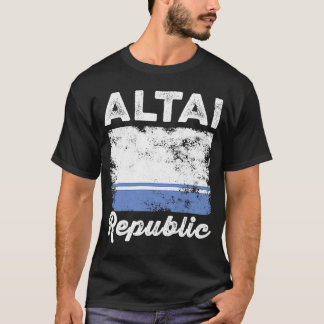 Camiseta Altai Flag Afetou Homens Mulheres Crianças Altaian
