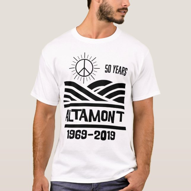 Camiseta Altamont Speedway 1969-2019 50th Anniversary  (Frente)