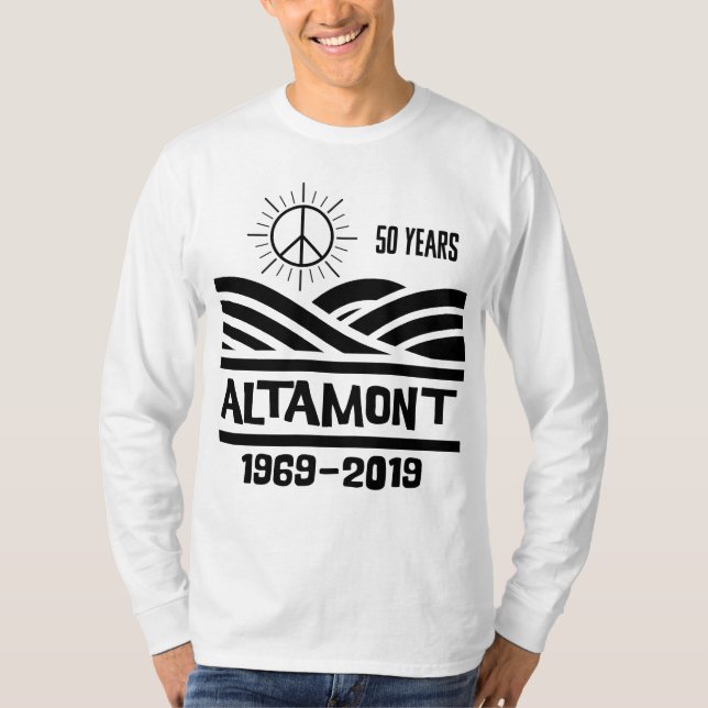 Camiseta Altamont Speedway 1969-2019 50th Anniversary  (Frente)
