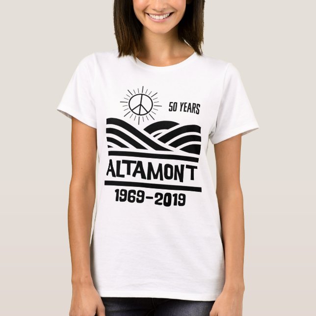 Camiseta Altamont Speedway 1969-2019 50th Anniversary  (Frente)