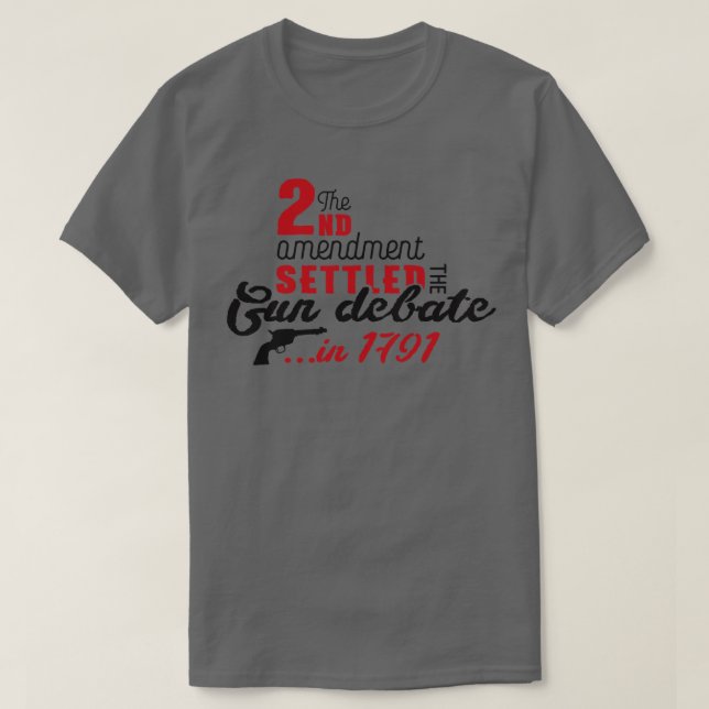 Camiseta Alteração de segundo resolveu o debate sobre armas (Frente do Design)
