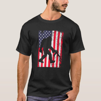 Camiseta Alteração do Segundo de Bandeira Americano Bigfoot
