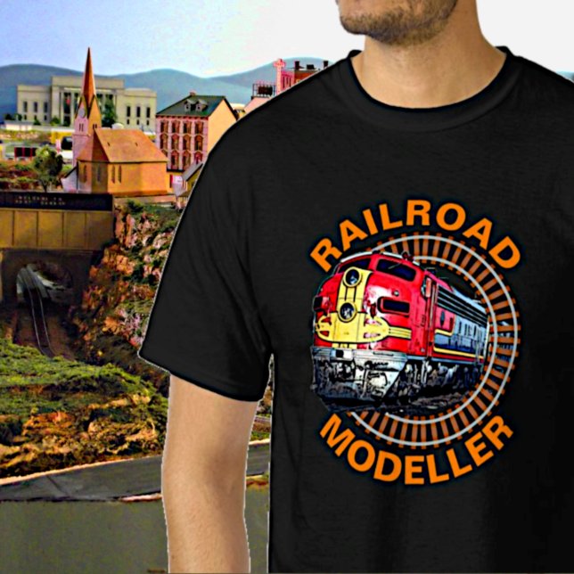Camiseta Alteração do texto Modelo de Estrada de Ferro Comb (Criador carregado)