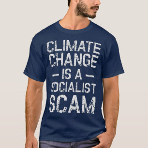 Camiseta Alterações Climáticas Anti-Socialismo Climático