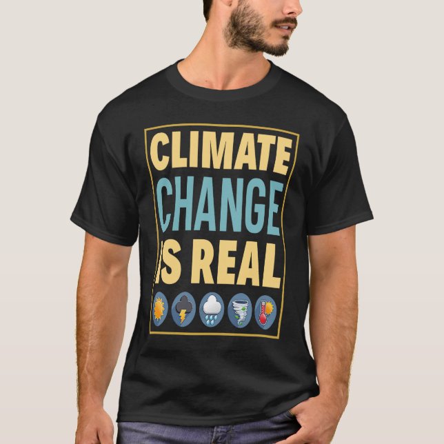 Camiseta Alterações Climáticas Economizam Verdadeiramente O (Frente)