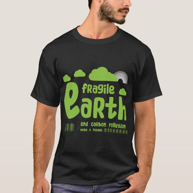 Camiseta Alterações climáticas | Poluição por carbono | Açã (Frente)