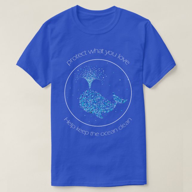 Camiseta Alterações climáticas Proteção ambiental das balei (Frente do Design)
