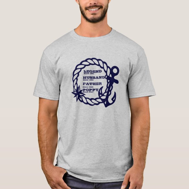 Camiseta Alterar QUALQUER Nome Data Legenda Padre Poppy Sai (Frente)