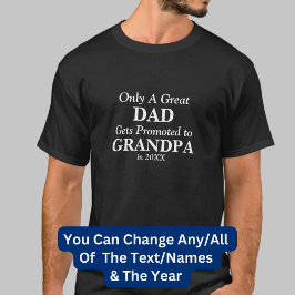Camiseta Alterar qualquer PAI de texto promovido para o vov